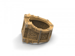 Gold ring St George 3D मॉडल