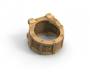 Gold ring St George 3D मॉडल