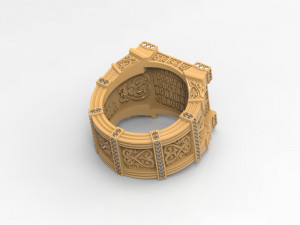 Gold ring St George 3D मॉडल