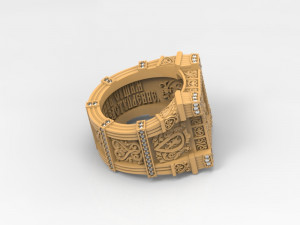 Gold ring St George 3D मॉडल
