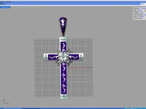 croce pettorale Modello 3D