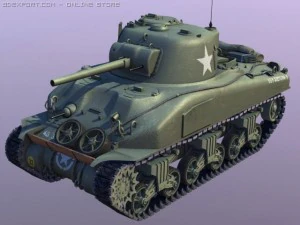sherman m4a1 tank 3D Model