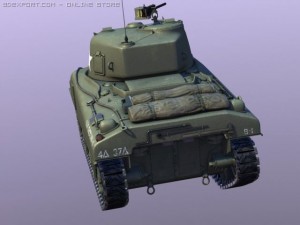sherman m4a1 tank Model 3D
