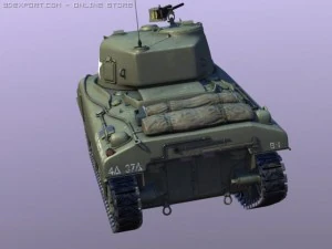 sherman m4a1 tank 3D Model