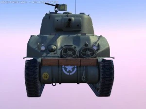 sherman m4a1 tank 3D Model