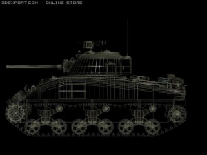 sherman m4a1 tank Model 3D