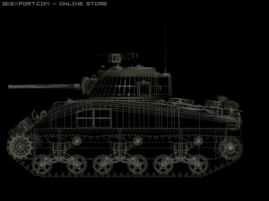 sherman m4a1 tank 3D Model