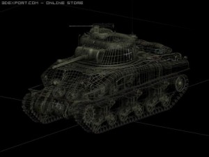 sherman m4a1 tank Model 3D