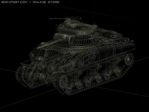 sherman m4a1 tank 3D Model