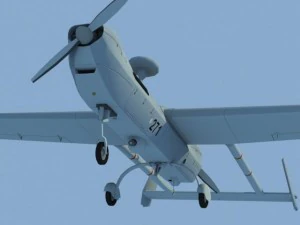 hunter rq5a uav low poly 3D Model