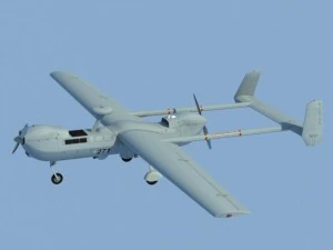 hunter rq5a uav low poly 3D Model