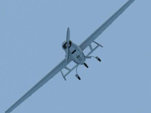 hunter rq5a uav low poly 3D Model