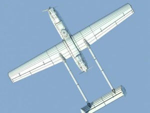 hunter rq5a uav low poly 3D Model