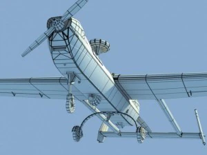 hunter rq5a uav low poly 3D Model