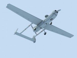 hunter rq5a uav low poly 3D Модель