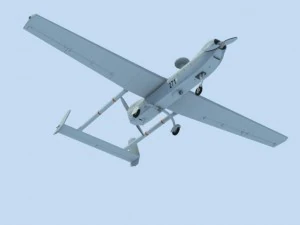 hunter rq5a uav low poly 3D Model