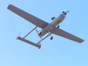 hunter rq5a uav low poly 3D Model