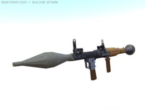 rpg 7 low poly Modelo 3D