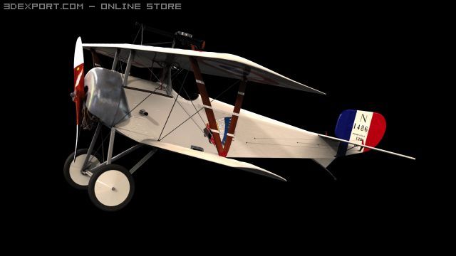 nieuport 11 3D 模型 .c4d .max .obj .3ds .fbx .stl .blend 
