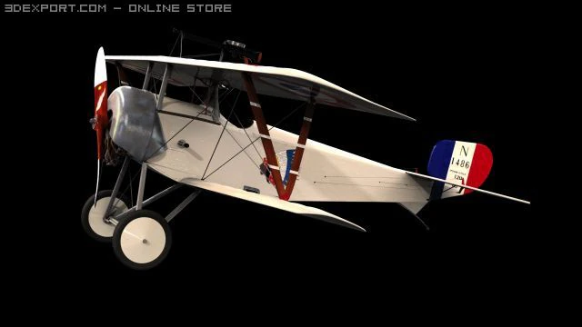 nieuport 11 3D Model .c4d .max .obj .3ds .fbx .stl .blend
