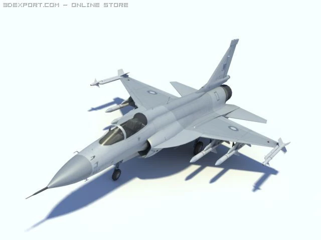 jf17thunder low poly 3D Model .c4d .max .obj .3ds .fbx .stl .blend 