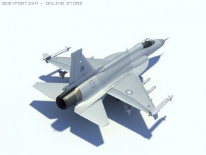 jf17thunder low poly Modelo 3D