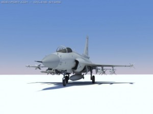 jf17thunder low poly Modelo 3D
