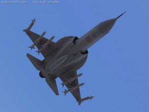 jf17thunder low poly Modelo 3D