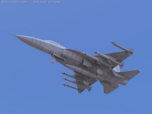 jf17thunder low poly Modelo 3D
