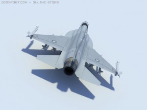 jf17thunder low poly Modelo 3D