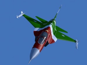 jf17 thunder display aircraft low poly 3D Model