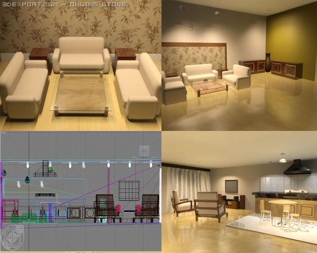 3d dream house Modello 3D .c4d .max .obj .3ds .fbx .stl .blend 