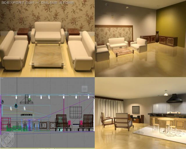 3d dream house 3D Model .c4d .max .obj .3ds .fbx .stl .blend 