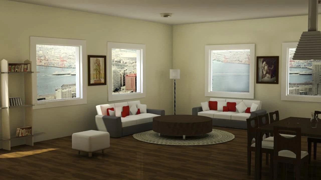 classic living room 3D Model .c4d .max .obj .3ds .fbx .stl .blend