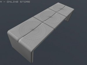 outdoor modern design bench Modelo 3D