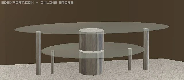 simple elegant modern coffee table 3D Model .c4d .max .obj .3ds .fbx .stl .blend 