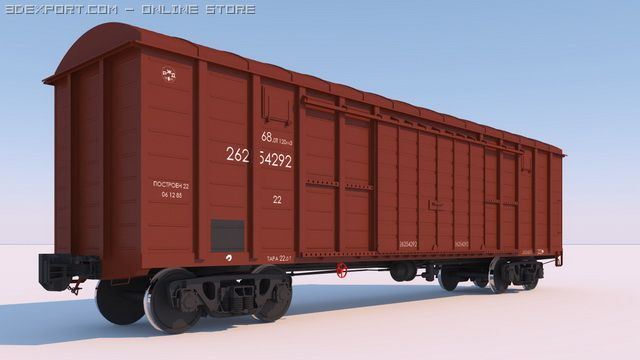 high poly 3d model of railway covered coach 3D Model .c4d .max .obj .3ds .fbx .stl .blend 