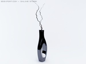 black exotic vase 3D Model