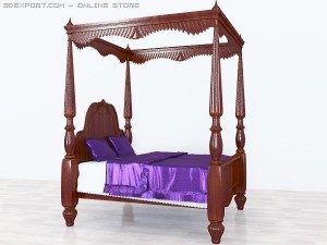 royal bed classic Modello 3D