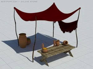 fantasy street shop 3D Model