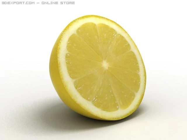 lemon half 3D Model .c4d .max .obj .3ds .fbx .stl .blend 