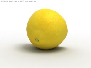 lemon half 3Dモデル
