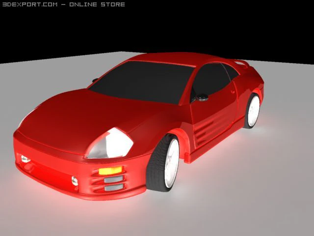 mitsubishi eclipse 3D Model .c4d .max .obj .3ds .fbx .stl .blend 