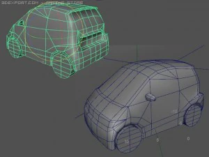 slim laag poly 3D Model