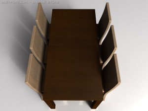 dining table Modèle 3D
