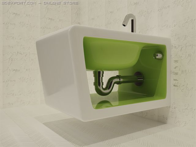althea outline wall hanging bidet 3D Модель .c4d .max .obj .3ds .fbx .stl .blend 