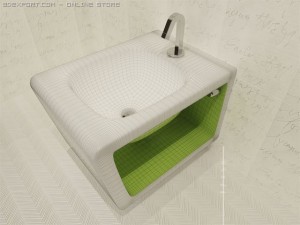althea outline wall hanging bidet 3D Модель