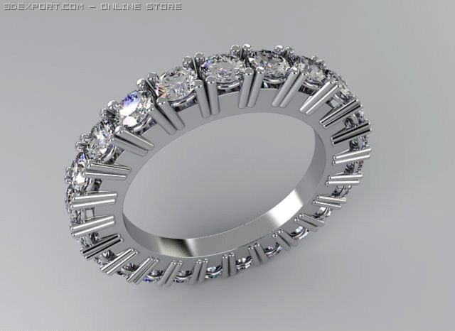 eternity ring Modello 3D .c4d .max .obj .3ds .fbx .stl .blend