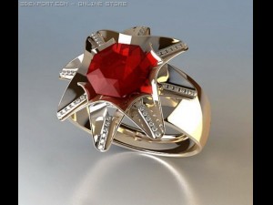 flower ring Modèle 3D