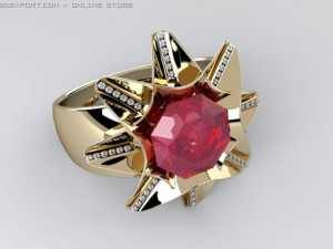 flower ring Modello 3D